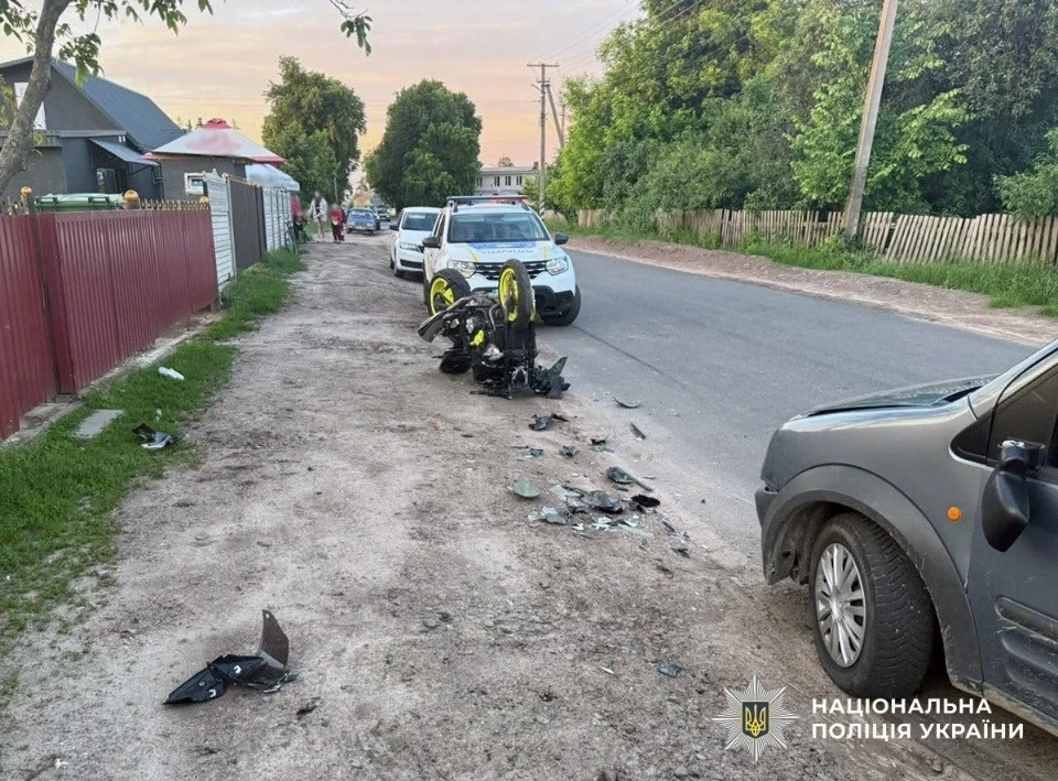 П’яний водій Ford спричинив ДТП з мотоциклом на Житомирщині